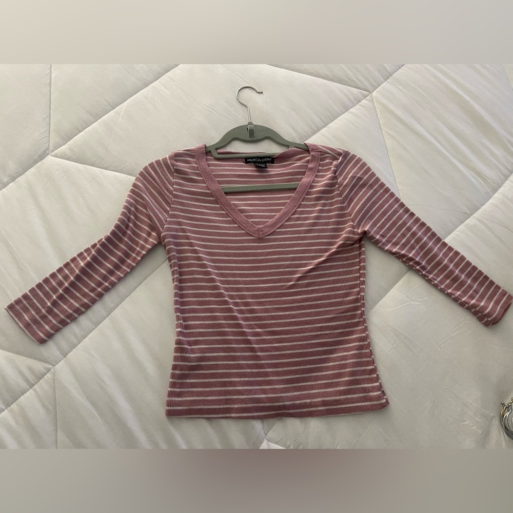 Pink & White Top ($2 with purchase of other item)